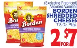 Bravo Supermarkets BORDEN SHREDDED CHEESES offer