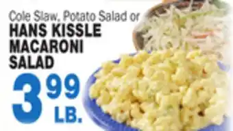 Bravo Supermarkets HANS KISSLE MACARONI SALAD offer