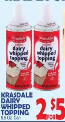 Bravo Supermarkets KRASDALE DAIRY WHIPPED TOPPING offer