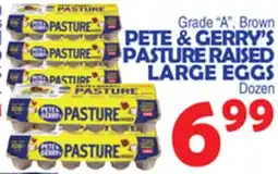 Bravo Supermarkets PETE & GERRY'S PASTURE RAISED LARGE EGGS offer