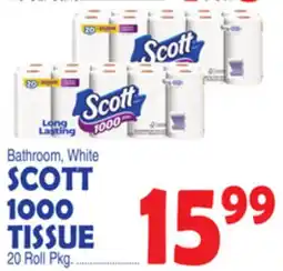 Bravo Supermarkets SCOTT 1000 TISSUE offer