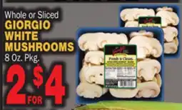 Bravo Supermarkets GIORGIO WHITE MUSHROOMS offer