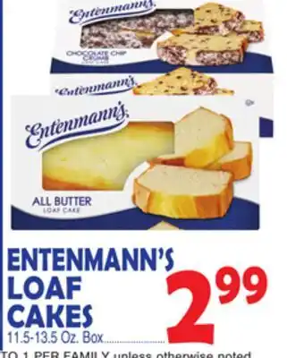 Bravo Supermarkets ENTENMANN'S LOAF CAKES offer