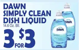 Bravo Supermarkets DAWN SIMPLY CLEAN DISH LIQUID offer
