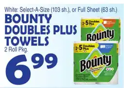 Bravo Supermarkets BOUNTY DOUBLES PLUS TOWELS offer