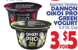 Bravo Supermarkets DANNON OIKOS PRO GREEK YOGURT offer