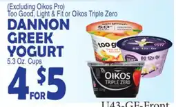 Bravo Supermarkets DANNON GREEK YOGURT offer