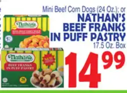 Bravo Supermarkets NATHAN'S BEEF FRANKS IN PUFF PASTRY offer