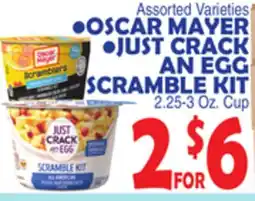 Bravo Supermarkets OSCAR MAYER JUST CRACK AN EGG SCRAMBLE KIT offer