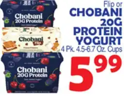 Bravo Supermarkets CHOBANI 20G PROTEIN YOGURT offer
