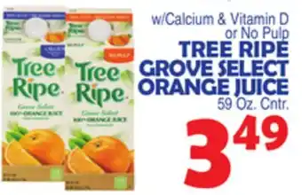 Bravo Supermarkets TREE RIPE GROVE SELECT ORANGE JUICE offer