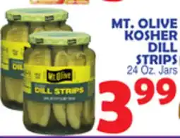 Bravo Supermarkets MT. OLIVE KOSHER DILL STRIPS offer