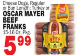 Bravo Supermarkets OSCAR MAYER BEEF FRANKS offer