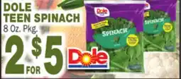 Bravo Supermarkets DOLE TEEN SPINACH offer