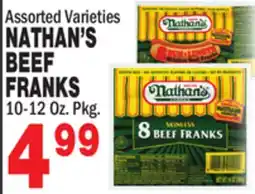 Bravo Supermarkets NATHAN'S BEEF FRANKS offer