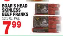 Bravo Supermarkets BOAR'S HEAD SKINLESS BEEF FRANKS offer