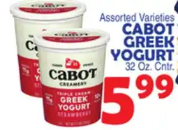 Bravo Supermarkets CABOT GREEK YOGURT offer
