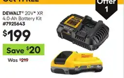 Lowe's 20VF XR 4.0-Ah Battery Kit offer