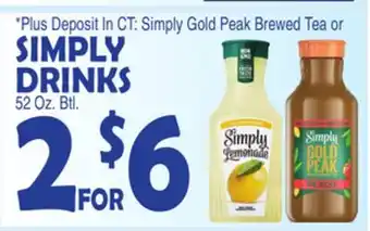 Bravo Supermarkets Simply Drinks offer