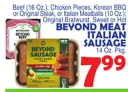 Bravo Supermarkets BEYOND MEAT ITALIAN SAUSAGE offer