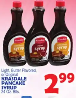 Bravo Supermarkets KRASDALE PANCAKE SYRUP offer