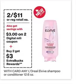 CVS ANY L'Oreal Elvive shampoo or conditioner 12.6 oz offer