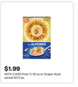 CVS Post 11-16 oz or Grape-Nuts cereal 20.5 oz offer