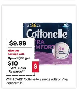 CVS Cottonelle 9 mega rolls or Viva 2 quad rolls offer