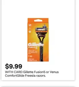 CVS Gillette Fusion5 or Venus ComfortGlide Freesia razors offer