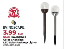 Runnings Livingscape Crackleball Color Changing LED Solar Pathway Lights offer