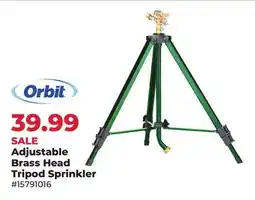 Runnings Orbit Adjustable Brass Head Tripod Sprinkler offer