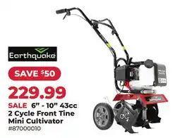 Runnings Earthquake 6-10 43cc 2 Cycle Front Tine Mini Cultivator offer