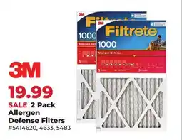 Runnings 3M 2 Pack Allergen Defense Filters offer