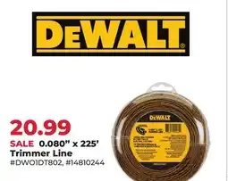 Runnings DEWALT 0.080 x 225' Trimmer Line offer