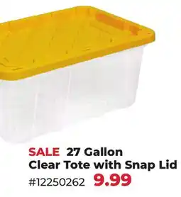 Runnings Edge 27 Gallon Clear Tote with Snap Lid offer