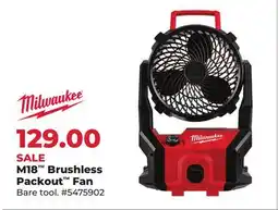 Runnings Milwaukee M18 Brushless Packout Fan offer