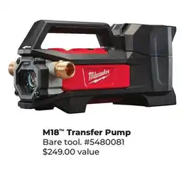 Runnings Milwaukee M18 Transfer Pump offer