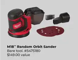 Runnings M18 Random Orbit Sander offer