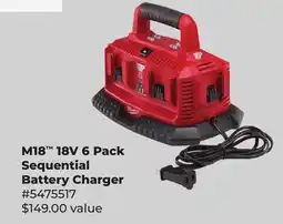 Runnings Milwaukee M18 18V 6 Pack Sequential Battery Charger offer