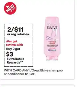 CVS ANY L'Oreal Elvive shampoo or conditioner offer