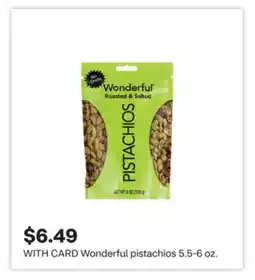 CVS Wonderful pistachios 5.5-6 oz offer