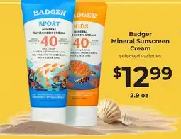 Lifethyme Badger Mineral Sunscreen Cream offer