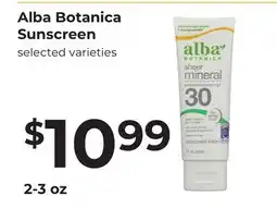 Lifethyme Alba Botanica Sunscreen offer