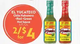 La Chiquita Food Market EL YUCATECO Chile Habanero Red • Green Hot Sauce offer