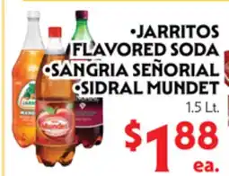 La Chiquita Food Market JARritos FLAVORED SODA Sangria Señorial · Sidral Mundet offer