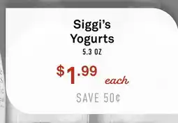 Standard Market Siggi's Yogurts offer