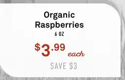 Standard Market Organic Raspberries offer