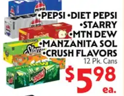 La Chiquita Food Market PEPSI • DIET PEPSI • STARRY • MTN DEW • MANZANITA SOL • CRUSH FLAVORS offer