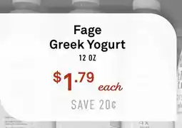 Standard Market Fage Greek Yogurt offer
