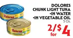 La Chiquita Food Market DOLORES CHUNK LIGHT TUNA offer